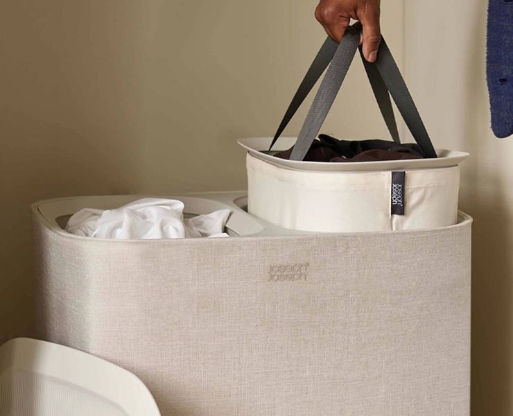 Корзина для белья 90 л 2 отделения Joseph Joseph Tota Ecru (50020) 01001089 фото