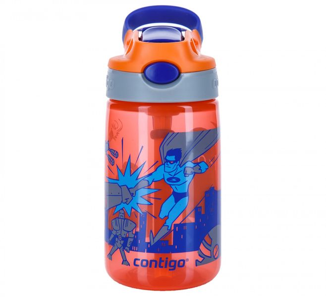 Пляшка для води дитяча Contigo Gizmo Flip 420ml Nectarine Superhero (2116115) 2116115 фото