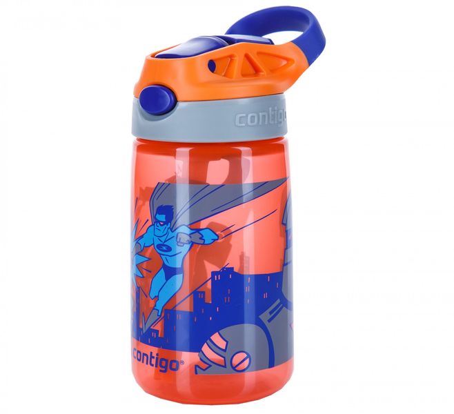 Пляшка для води дитяча Contigo Gizmo Flip 420ml Nectarine Superhero (2116115) 2116115 фото