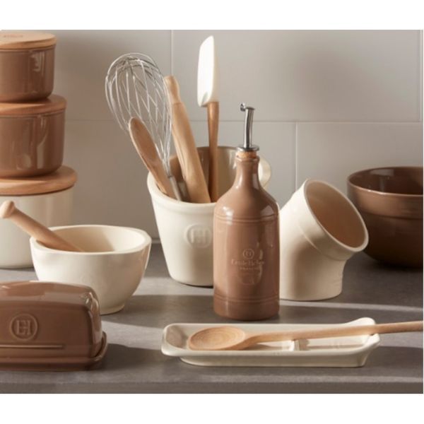 Подставка под ложку керамічна Emile Henry Utensil Holder 22.5х10 см бежевый (020262) 020262 фото