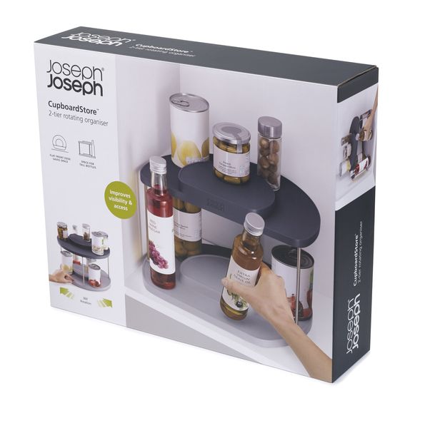 Кухонний органайзер двохрівневий Joseph Joseph CupboardStore Grey 85196 85196 фото